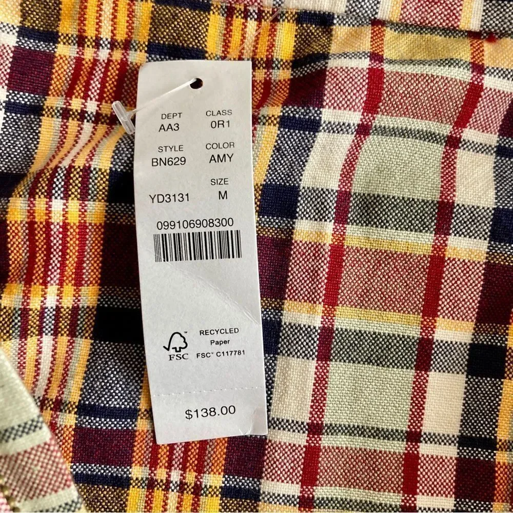 J. Crew Plaid Pullover Shirt
